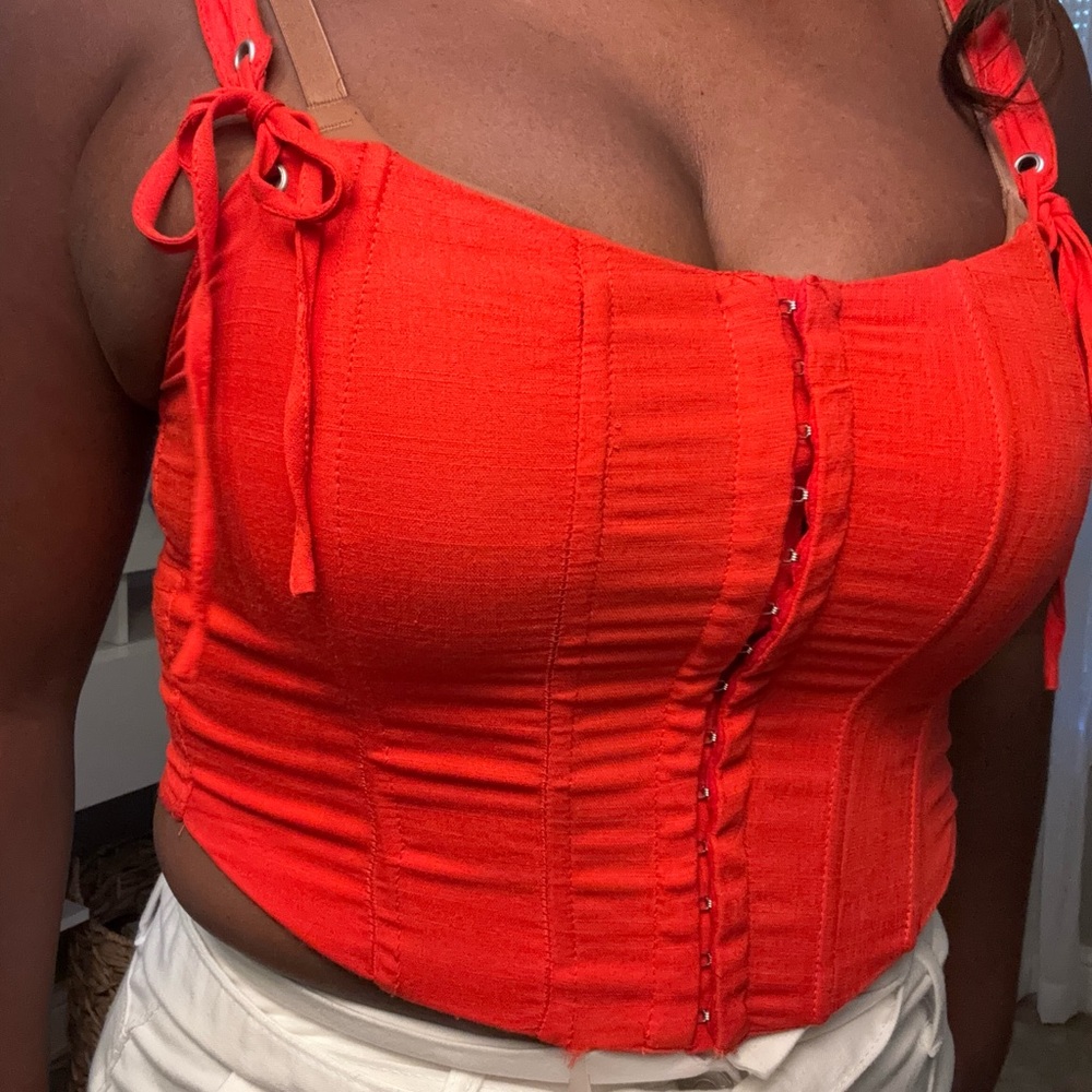 Altar’d State Red Corset Top